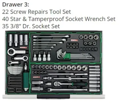 Toptul 320Pc Tool Trolley PRO PLUS SERIES - 7-Drawer QGT32017 | Satin Chrome Finish 9 toptul 320pc tool trolley pro plus series 7 drawer qgt32017 satin chrome finish 4