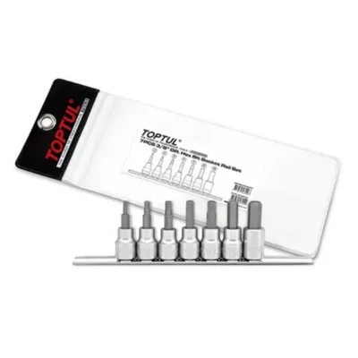 Toptul 7PCS 3/8" Drive Hex Bit Socket Rail Set - QGAAG0702