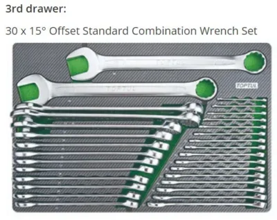 toptul 8 drawer tool trolley 448 pcs mechanical tool set qge44803 3