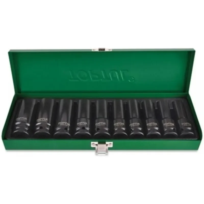 toptul qgdad1002 12 dr deep impact socket set 10pc 10 24mm