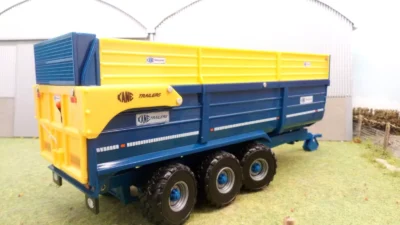 britains 132 scale kane tri axle silage trailer durable halfpipe silage model trailer 6