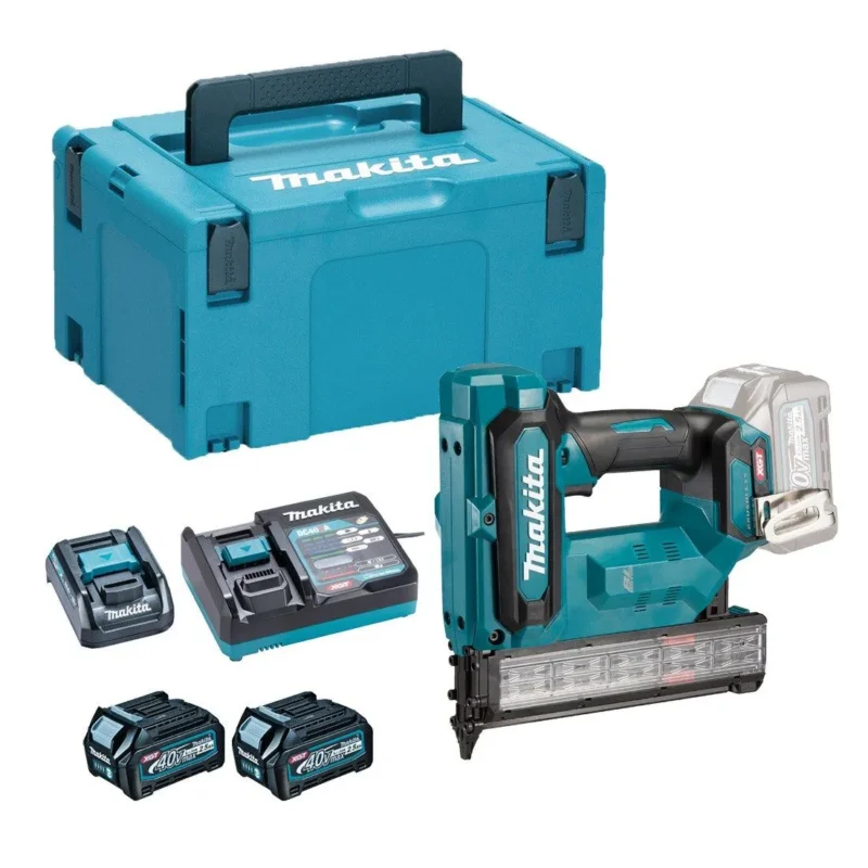 makita fn001gd201 40mm 40v 2 x 2.5ah li ion xgt brushless second fix cordless nail gun 5