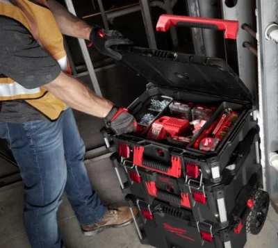 milwaukee 3 piece packout™ rolling storage system set 4932464244 durable jobsite organization 2