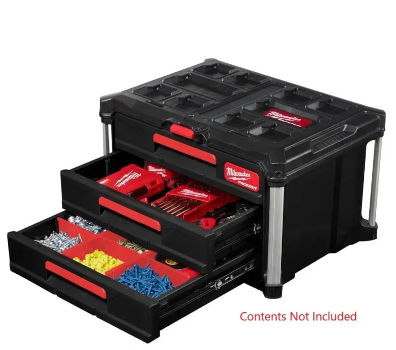 milwaukee packout 3 drawer tool box 4