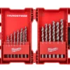 milwaukee thunderweb hss g 19 piece metal drill bit set 2