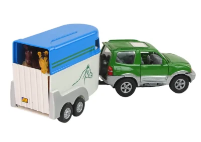 2 play die cast mitsubishi with horse box 2 horses v01 1516 3