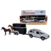 kids globe volvo xc90 jeep with horse trailer 2 horses 2