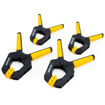 XTrade 4 Piece Spring Clamp Set - Heavy Duty, 15kg Clamping Force with Soft Grip Handles