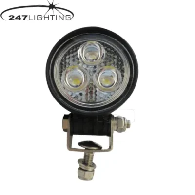 247 2.7 led mini round work lamp 750 lumens 9w ip67 rated flood beam ca 5734 3