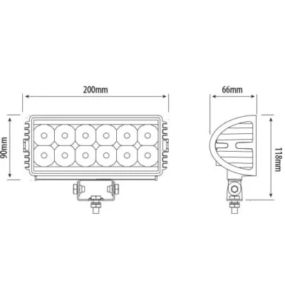 247 7.8 adventure work lamp bar 2700 lumens ip67 rated flood beam ca 6114 1