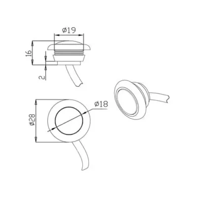 Alternative view of 247 Side Marker Led 12/30V .75 Red Round Ca6091R