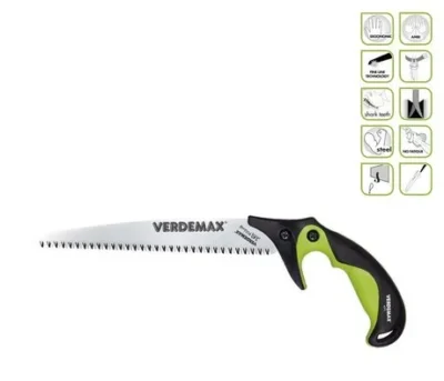 verdemax professional fixed handsaw – 24cm blade sharp durable 4