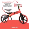 yvolution velo senior red balance bike adjustable for ages 3 5 years 4 1