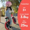yvolution velo senior red balance bike adjustable for ages 3 5 years 5 1