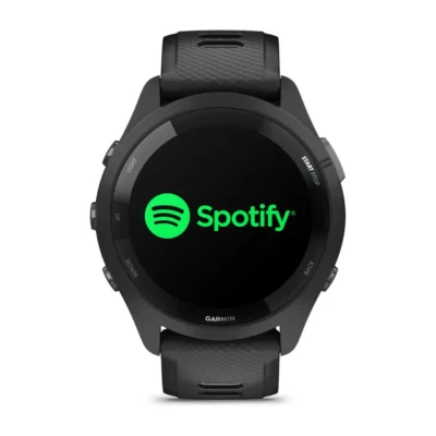 garmin forerunner 265 black running watch blackpowder gray band 6