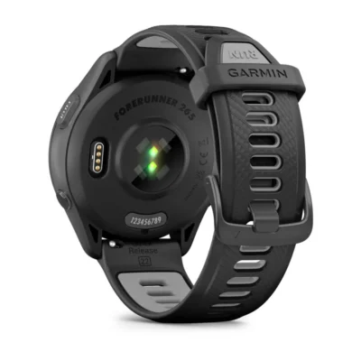 garmin forerunner 265 black running watch blackpowder gray band 7