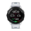 garmin forerunner 265 running watch black bezel with whitestone case whitestonetidal blue band 2