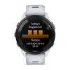 garmin forerunner 265 running watch black bezel with whitestone case whitestonetidal blue band 4