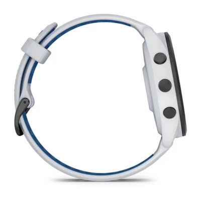 garmin forerunner 265 running watch black bezel with whitestone case whitestonetidal blue band 5