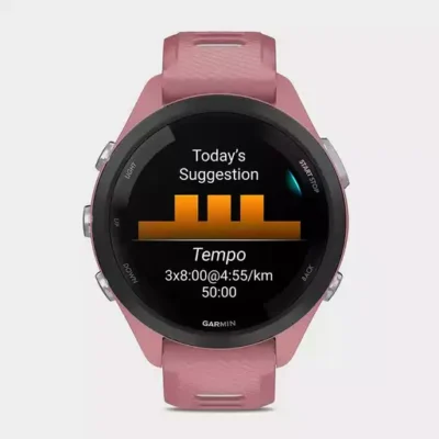 garmin forerunner 265s gps watch – pink case silicone band 21