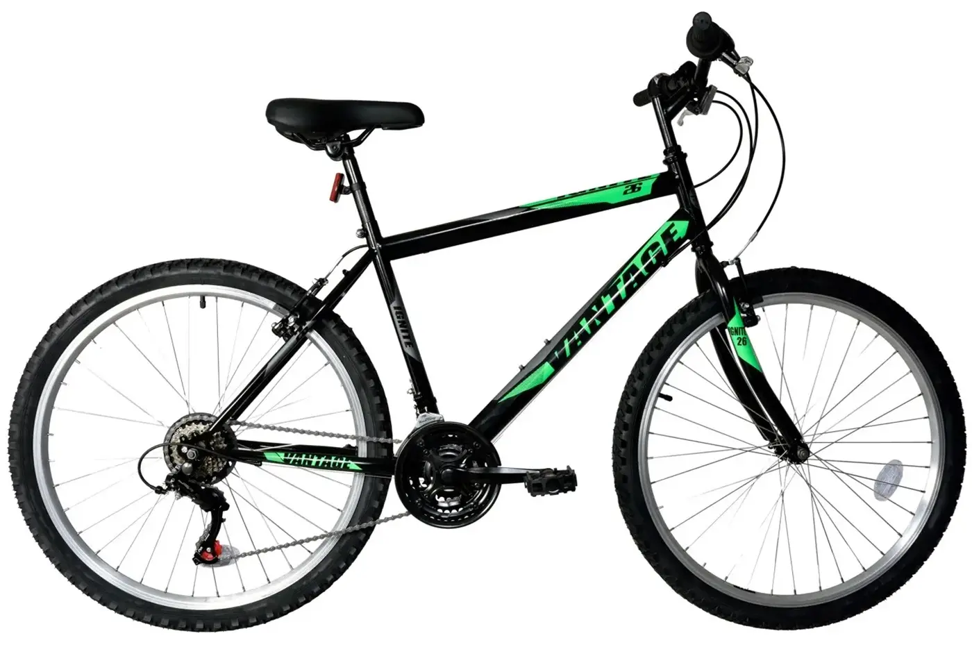Ignite Vantage Black-Neon Green 24" Wheel Bike – 18-Speed with Shimano Revoshift Gears 1 Ignite Vantage Black-Neon Green 24" Wheel Bike – 18-Speed with Shimano Revoshift Gears