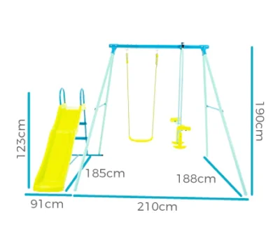 tp metal swing slide glide – multi activity outdoor set with 6ft slide 545 1