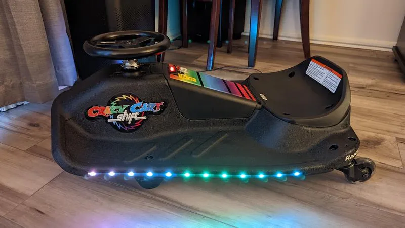 Razor Crazy Cart Shift Lightshow – Kids Drifting Go Kart with LED Lights & Speed Control 5 Razor Crazy Cart Shift Lightshow – Kids Drifting Go Kart with LED Lights & Speed Control - Image 5