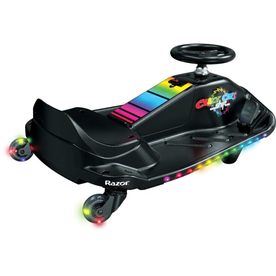 Razor Crazy Cart Shift Lightshow – Kids Drifting Go Kart with LED Lights & Speed Control 12 Razor Crazy Cart Shift Lightshow – Kids Drifting Go Kart with LED Lights & Speed Control - Image 12