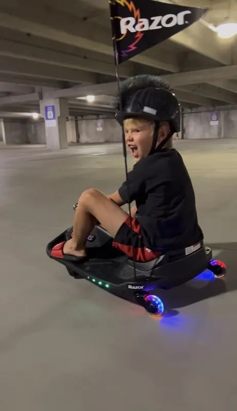 Razor Crazy Cart Shift Lightshow – Kids Drifting Go Kart with LED Lights & Speed Control 9 Razor Crazy Cart Shift Lightshow – Kids Drifting Go Kart with LED Lights & Speed Control - Image 9