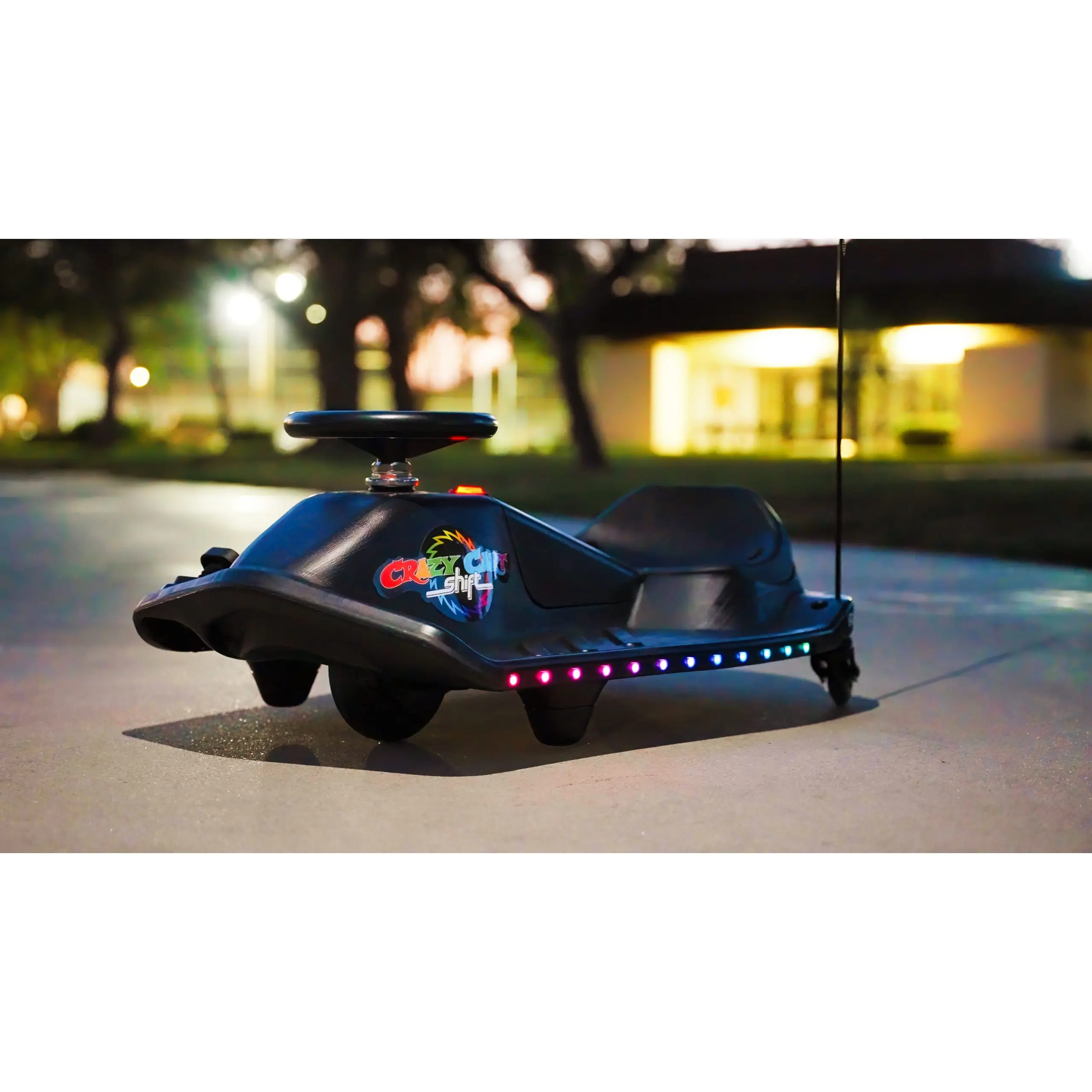 Razor Crazy Cart Shift Lightshow – Kids Drifting Go Kart with LED Lights & Speed Control 3 Razor Crazy Cart Shift Lightshow – Kids Drifting Go Kart with LED Lights & Speed Control - Image 3