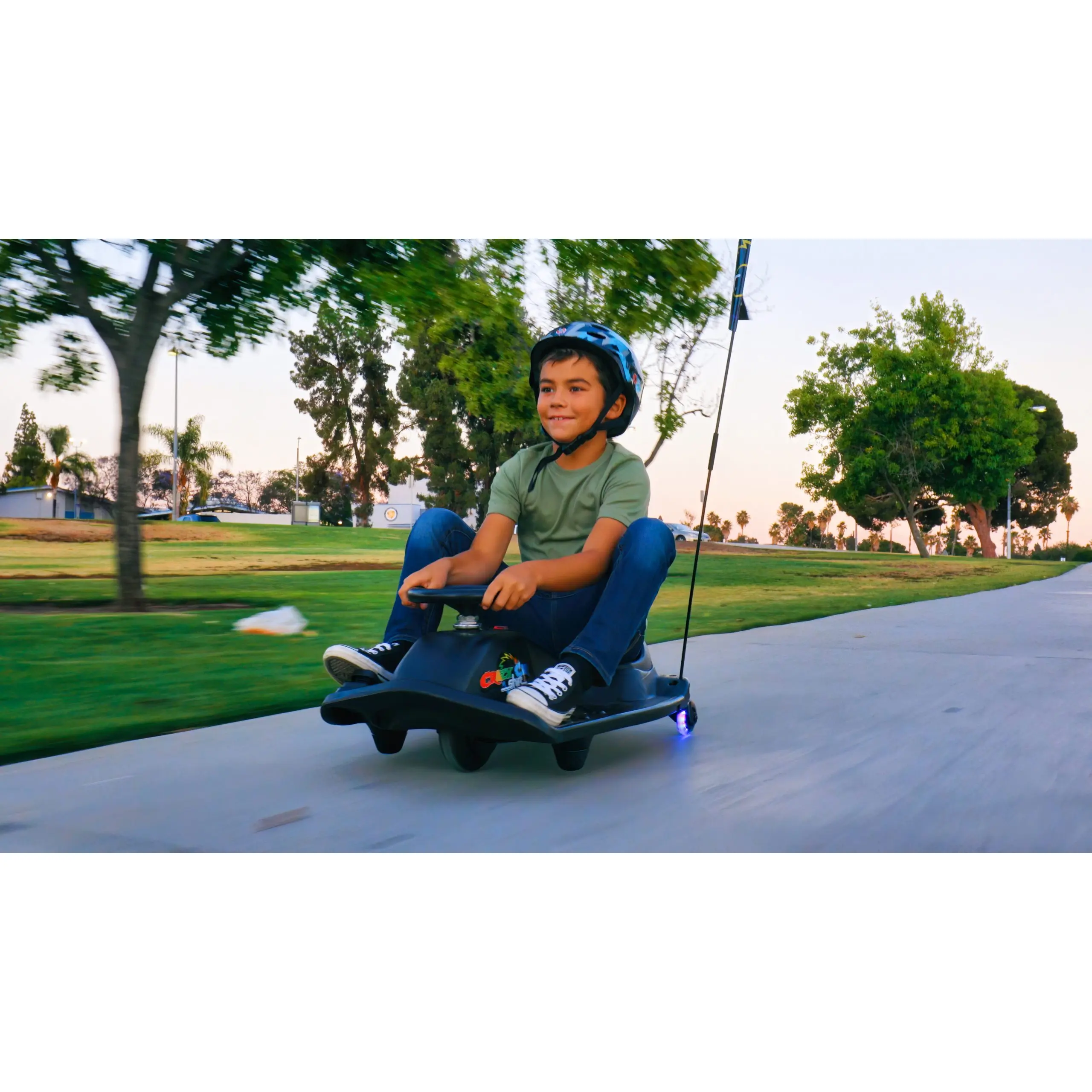 Razor Crazy Cart Shift Lightshow – Kids Drifting Go Kart with LED Lights & Speed Control 2 Razor Crazy Cart Shift Lightshow – Kids Drifting Go Kart with LED Lights & Speed Control - Image 2