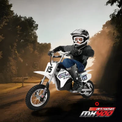 razor mx400 electric motocross dirt bike for teens – white 4