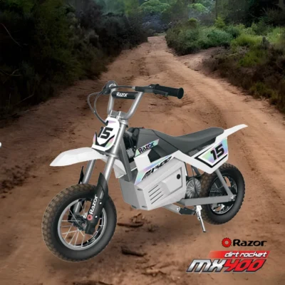 razor mx400 electric motocross dirt bike for teens – white 5
