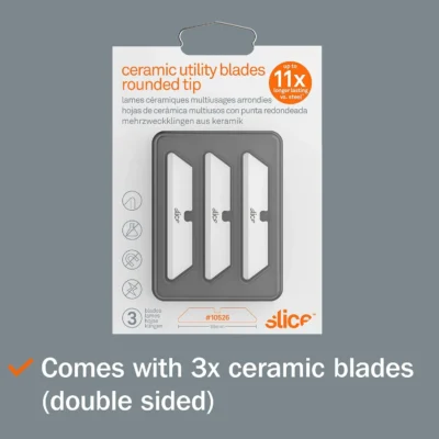 Alternative view of Slice 10526 Utility Knife Blades – Rounded Tip Ceramic Safety Blades (3-Pack)