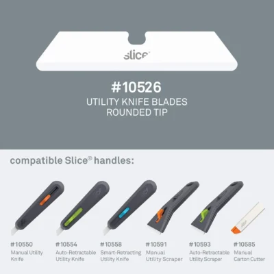 slice 10526 utility knife blades – rounded tip ceramic safety blades 3 pack 5