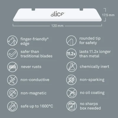 slice 10538 industrial ceramic blades – rounded tip pack of 4 4