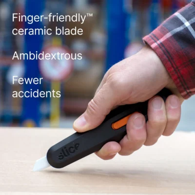slice 10554 auto retract utility knife – finger friendly ceramic safety blade 5