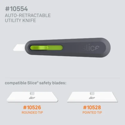slice 10554 auto retract utility knife – finger friendly ceramic safety blade 7