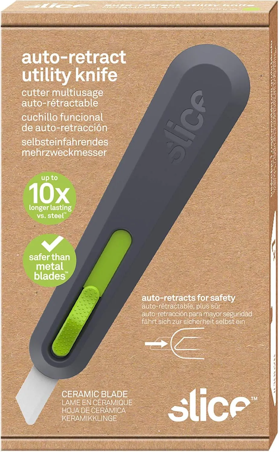 Slice 10554 Auto-Retract Utility Knife – Finger-Friendly Ceramic Safety Blade 8 Slice 10554 Auto-Retract Utility Knife – Finger-Friendly Ceramic Safety Blade - Image 8