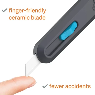 slice 10558 smart retract safety box cutter – ceramic blade with ergo pull slider 3