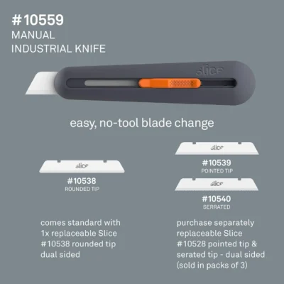 slice 10559 manual industrial knife – heavy duty ceramic blade cutter with 76mm cutting depth 6