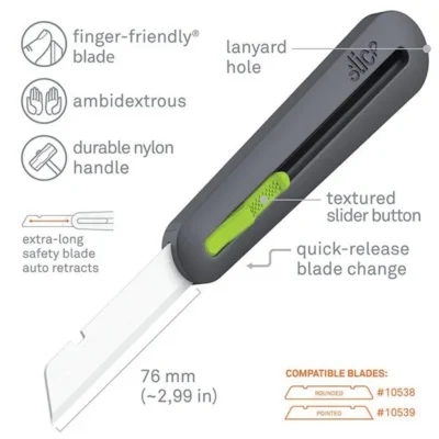 slice 10560 auto retractable industrial knife – ceramic safety blade for thick foam insulation 4
