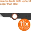 slice 10562 folding utility knife – ceramic safety blade heavy duty folding design 3
