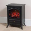 daewoo 2kw electric stove heater black hea1200 – freestanding fireplace with flame effect