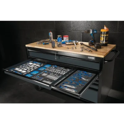 draper bunker® 56 workbench roller tool cabinet with 10 drawers 4
