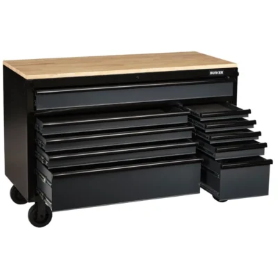 draper bunker® 56 workbench roller tool cabinet with 10 drawers 8