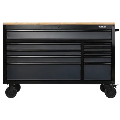 draper bunker® 56 workbench roller tool cabinet with 10 drawers 9