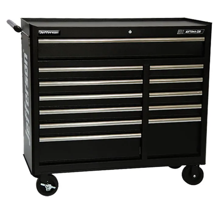 Jefferson Black 12 Drawer Bottom Mobile Tool Chest 1 Jefferson Black 12 Drawer Bottom Mobile Tool Chest