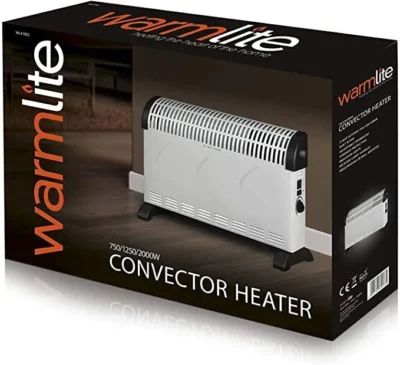 Alternative view of Warmlite 2 kW Convector Heater WL41001 – Free‑Standing White Convection Heater with Thermostat