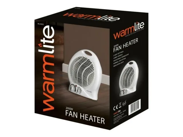 Warmlite 2 kW Upright Fan Heater with Thermostat – Model PE129 2 Warmlite 2 kW Upright Fan Heater with Thermostat – Model PE129 - Image 2